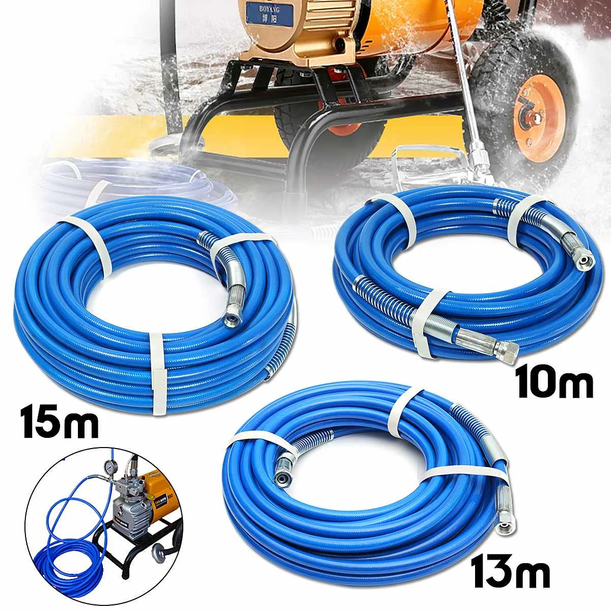 

10/13/15m Spray Hose Airless Hose 5000PSI High Pressure Pipe Airless sprayer Airless Paint Hose For Sprayer Gun Sprayer Water