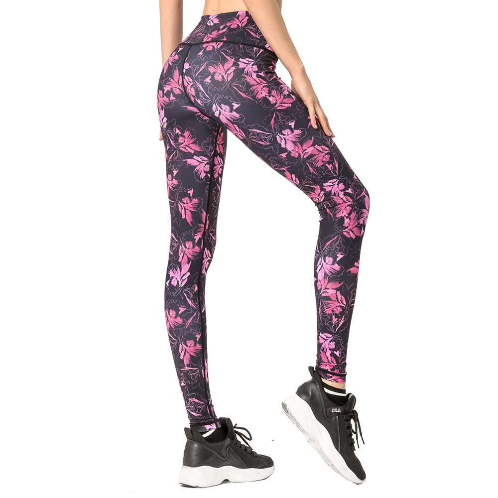 Женские фитнес брюки тонкие для йоги Высокая талия спортивные Леггинсы