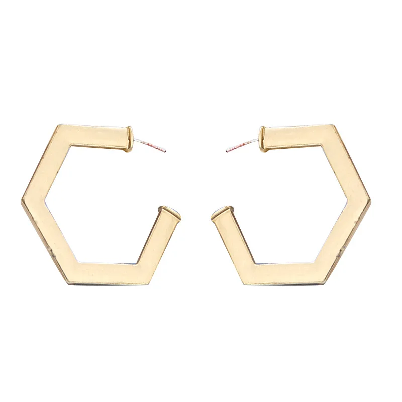 MESTILO правильной геометрической формы модный золотой цвет висячие серьги для