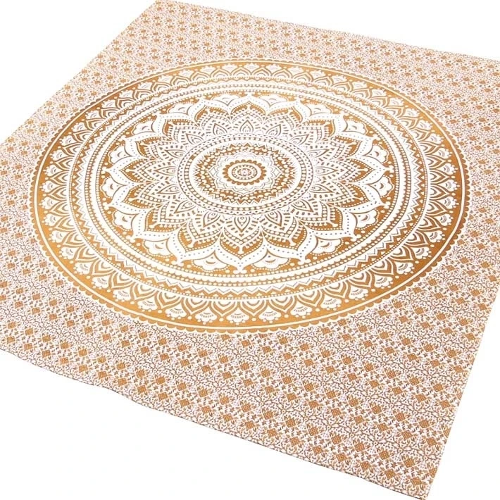Indian Queen Size Ombre Mandala Pattern Handmade Bedspread Tapestry | Дом и сад