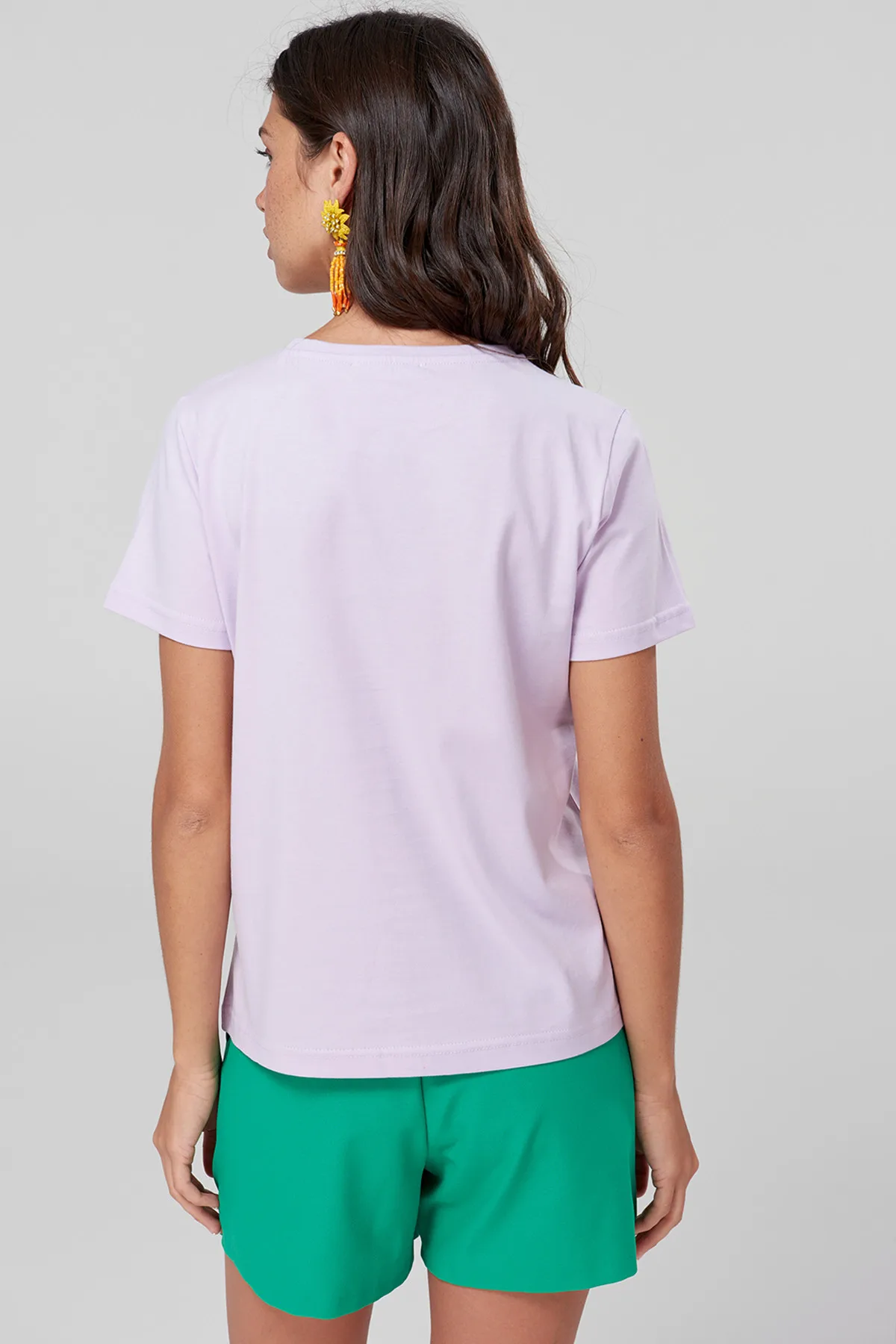 Trendyol трикотажные футболки с вышивкой Lila TCLSS18GS0072 | Женская одежда