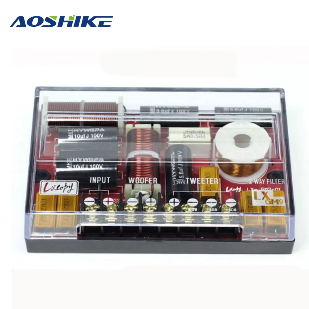 AOSHIKE 1 шт. кроссовер 120 200 Вт твитер Бас Сабвуфер 2way Частотный разделитель