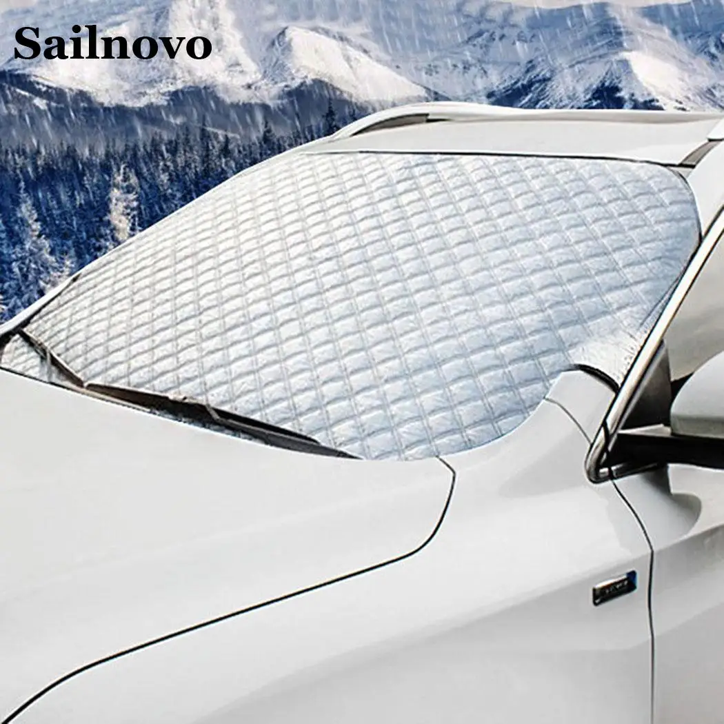 Sailnovo 183*116 см Общая твердая зимняя крышка для лобового стекла автомобиля Складная
