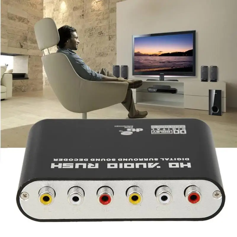 5 1 CH аудио декодер SPDIF коаксиальный к RCA DTS AC3 цифровой усилитель аналоговый
