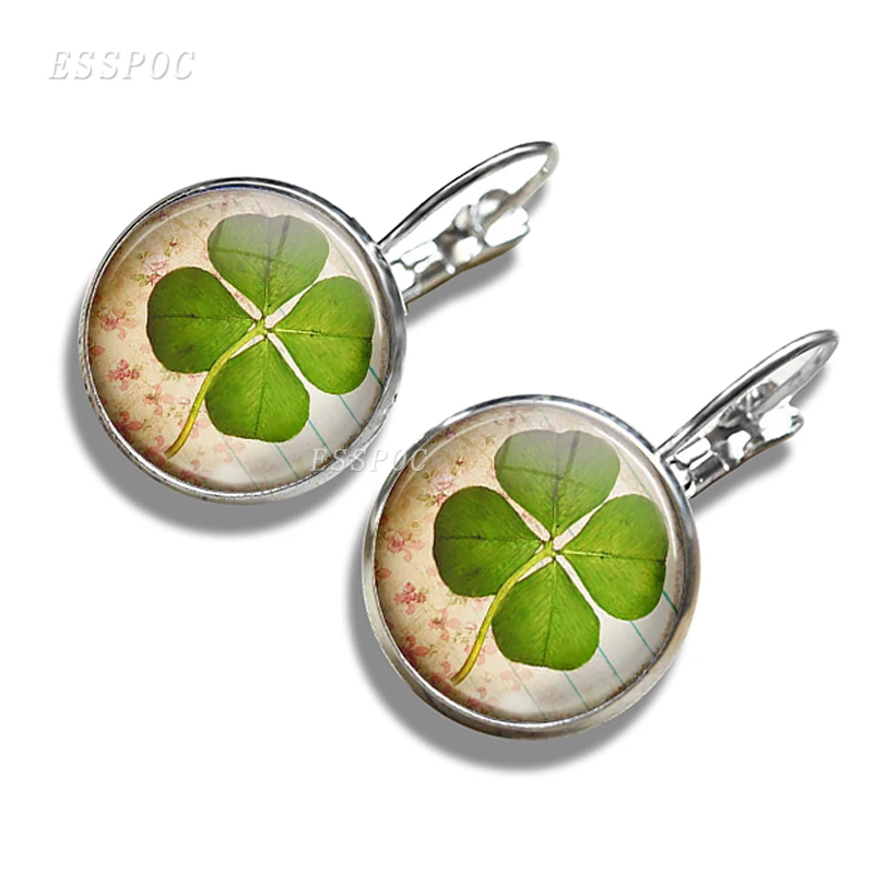 Модные сережки Крючки Shamrock с четырехлистным клевером для женщин и девочек
