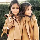 В наличии, детское зимнее теплое шерстяное пальто с бантом для маленьких девочек, верхняя одежда, куртка, одежда