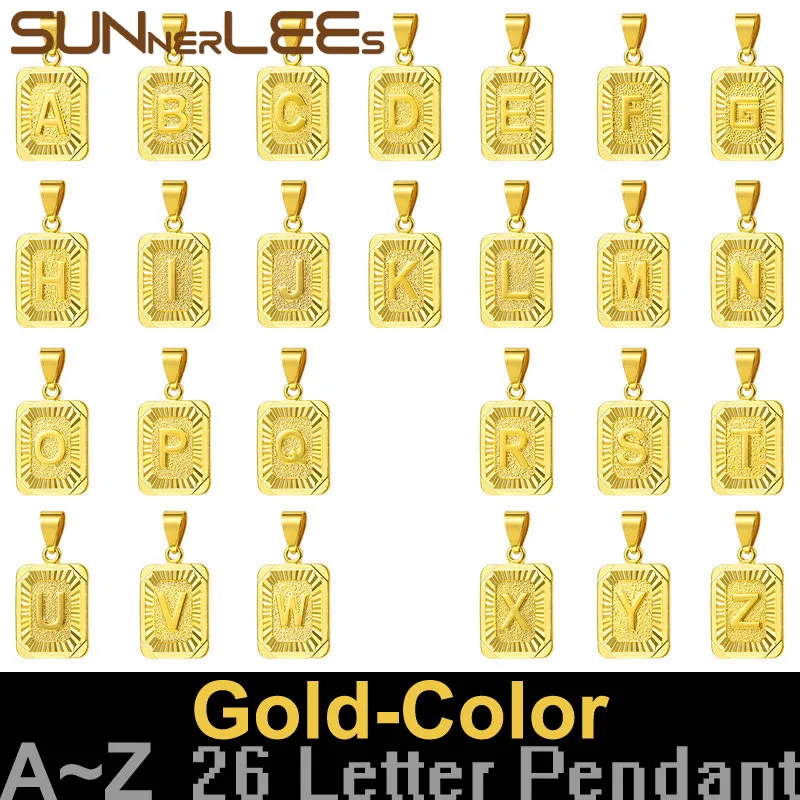 10 шт./лот оптовая продажа SUNNERLEES модные ювелирные изделия 26 букв A ~ Z подвеска цвета