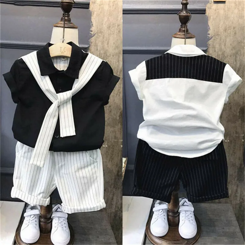 Gentie/милый костюм для новорожденных мальчиков футболка с галстуком и штаны