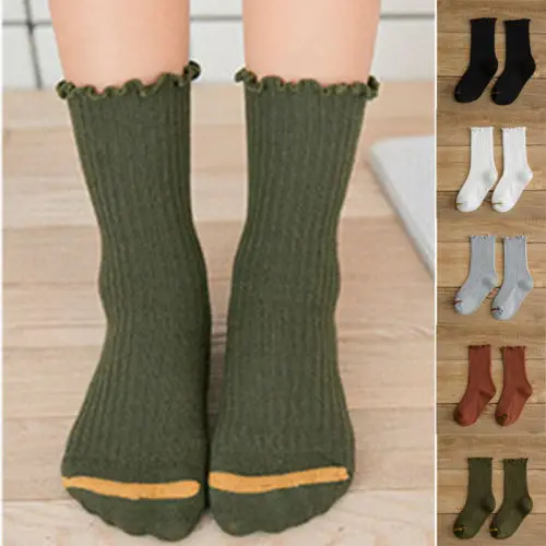 Осенне-зимние хлопковые носки-пачки с бантом для маленьких девочек кружевные