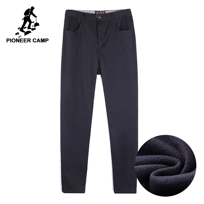 Pioneer Camp thick fleece mens winter pants brand clothing male smart casual |
