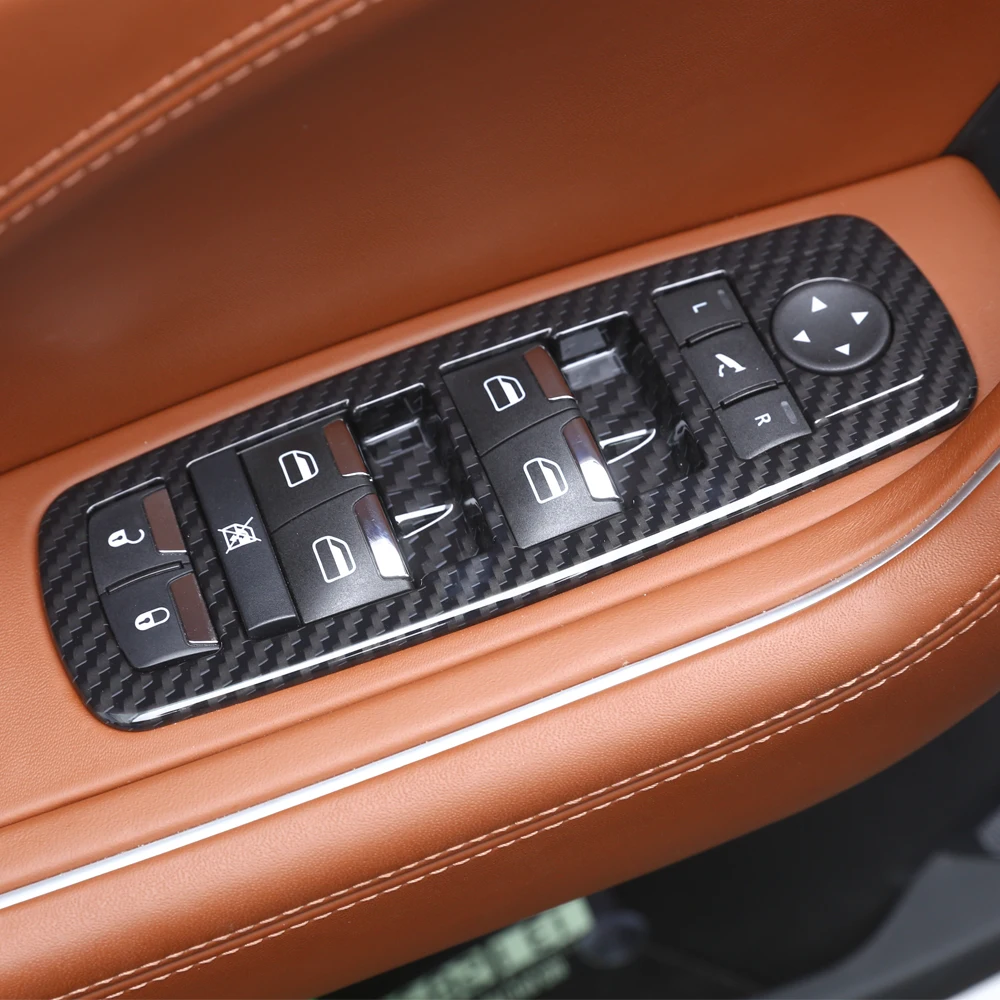 

4 шт., кнопки для стеклоподъемника Maserati Levante 2016 из углеродного волокна