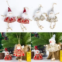 1pc new xmas tree doll felt mini ornaments santa claus hanging ornament home decoration fashion snowman toys cute