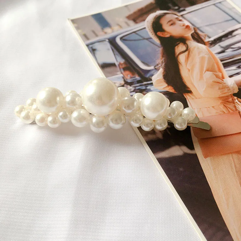 

Exquisite Girls Korean Pearl 1PC Hair Clip Popular Elegant Hair Pin Women High Quality Handcraft Hair Accessories