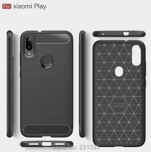 C-ku IPAKY Brush Soft TPU Case For Xiaomi Play Redmi Note 7 Sony Xperia XZ4 Compact Carbon Fiber Skin Cover Fashion 100pcs | Мобильные