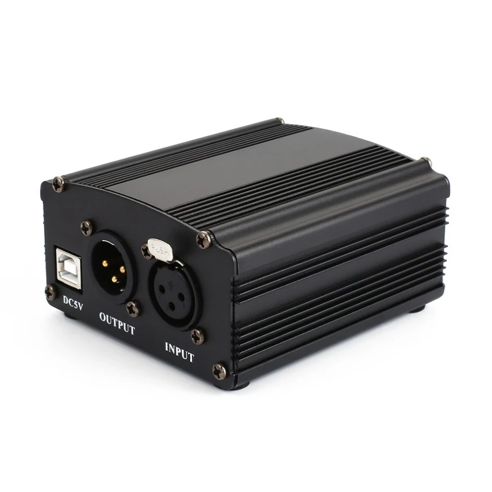 

48V USB Phantom Power Supply USB Cable Microphone Cable For Mini Microphone Condenser Recording Equipment-black