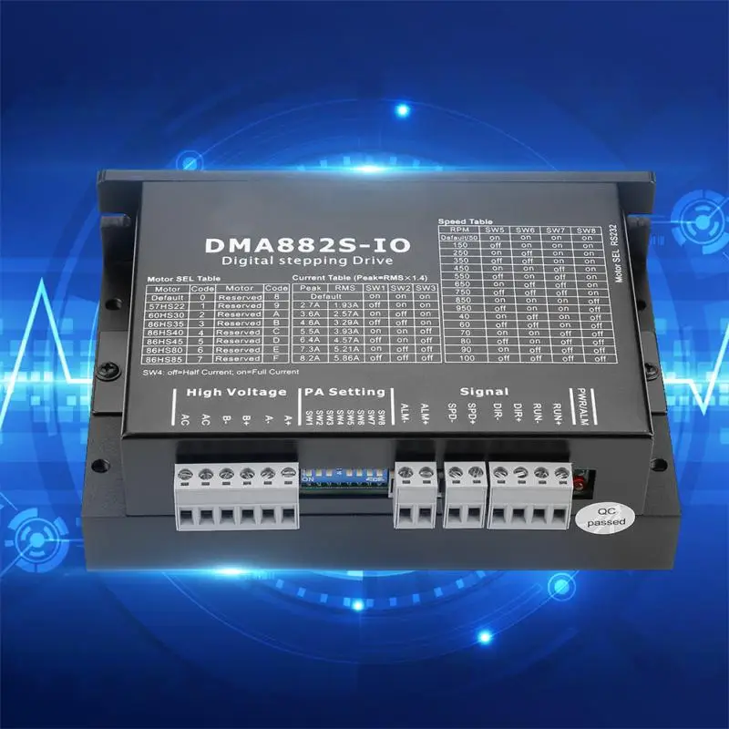 DMA882S IO 2 фазный Драйвер шагового двигателя для 60/86/110 точность сервопривода