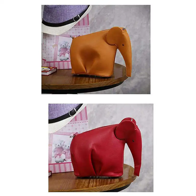 Women's Cute Candy Color Elephant Style PU Leather Mini Cross-body Bag | Багаж и сумки