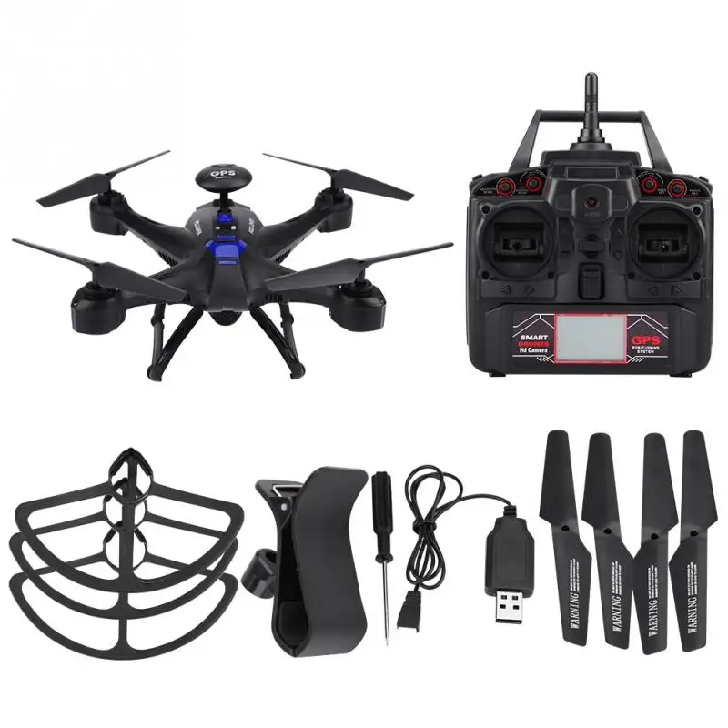 X191 GPS Drone 2 мегапиксельная Wifi FPV HD камера 4 ГГц барометр Безголовый режим 6 осевой