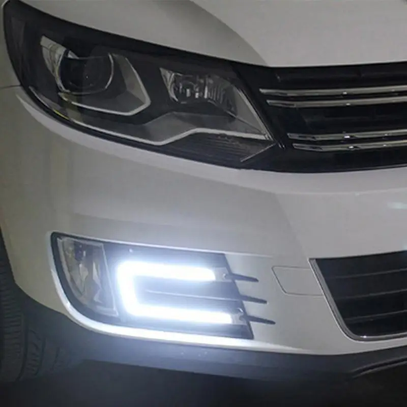 2 шт. белый COB светодиодный дневный ходовой свет DRL фара противотуманная фара DC Автомобильный источник света U форма 140*355*22 мм