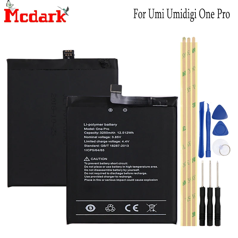 Запасной аккумулятор Mcdark для Umi Umidigi One Pro Высококачественная батарея большой