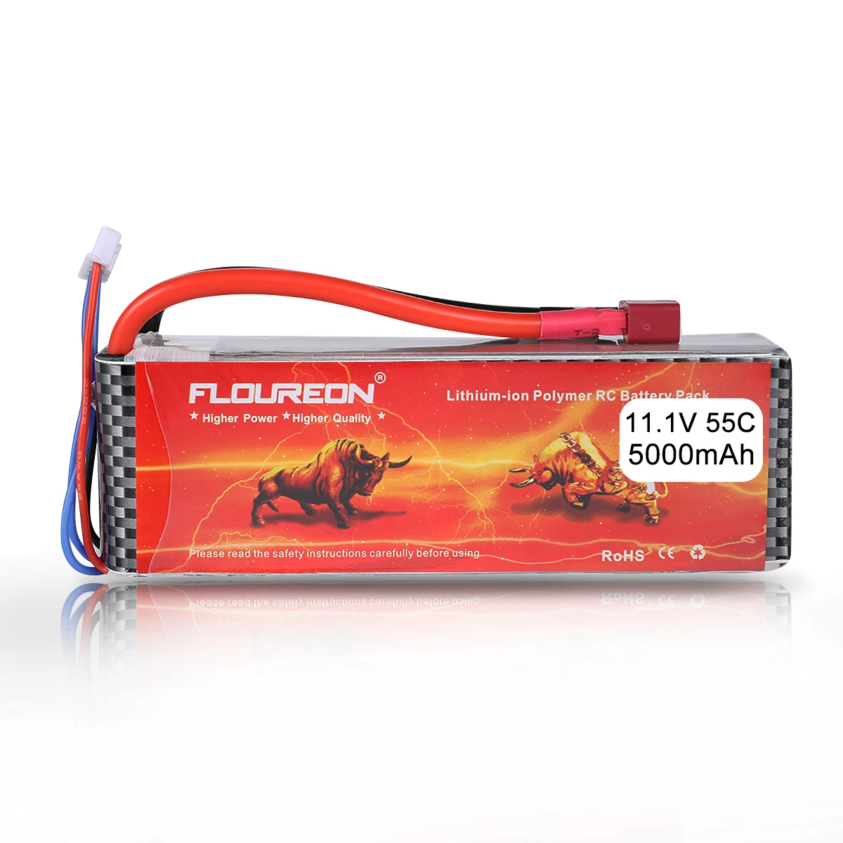 FLOUREON 3S 11 1 V 5000mAh 55C литий полимерный аккумулятор (штепсельная Вилка Deans) для