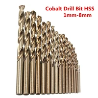 1 0mm to 8 0mm professional high speed steel cobalt drill bits power tools various sizes metal plastic wood