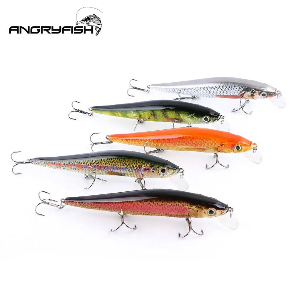 Angryfish 1pcs Fishing Lure 120mm 14g Lifelike Hard Crankbait 2 Hooks Bionic Fake Bait | Спорт и развлечения