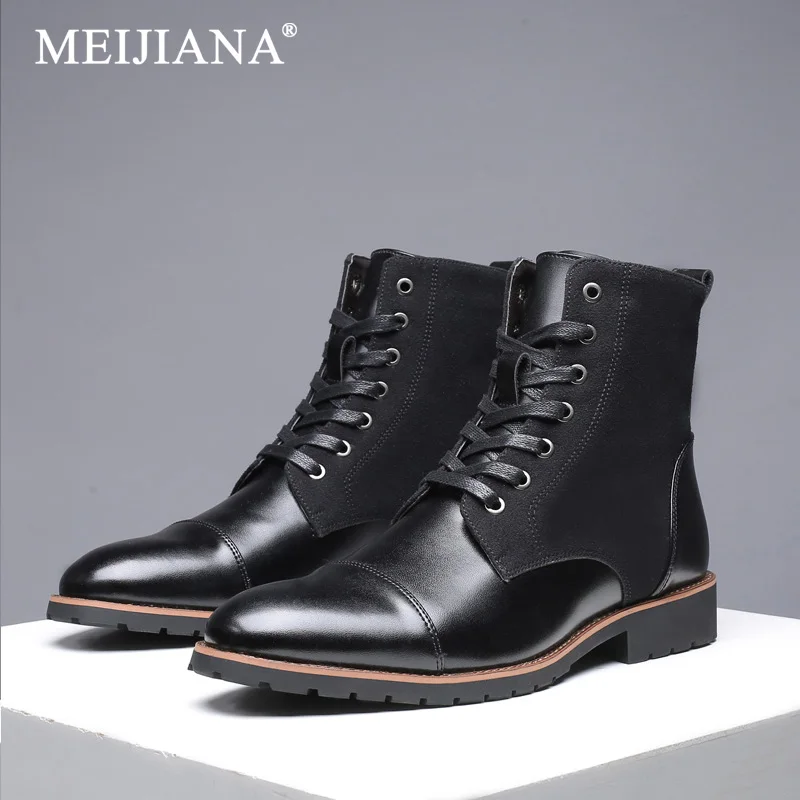 High-Cut Men Vintage Warm Size Fashion Big Lace-up MEIJIANA Casual Shoes 38-47 Autumn Style 2018 Boots Winter |