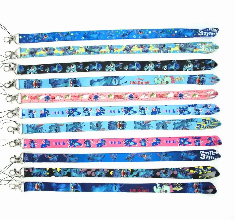 10 шт. Lilo & Stitch Брелоки для ключей держатель удостоверения личности брелоки