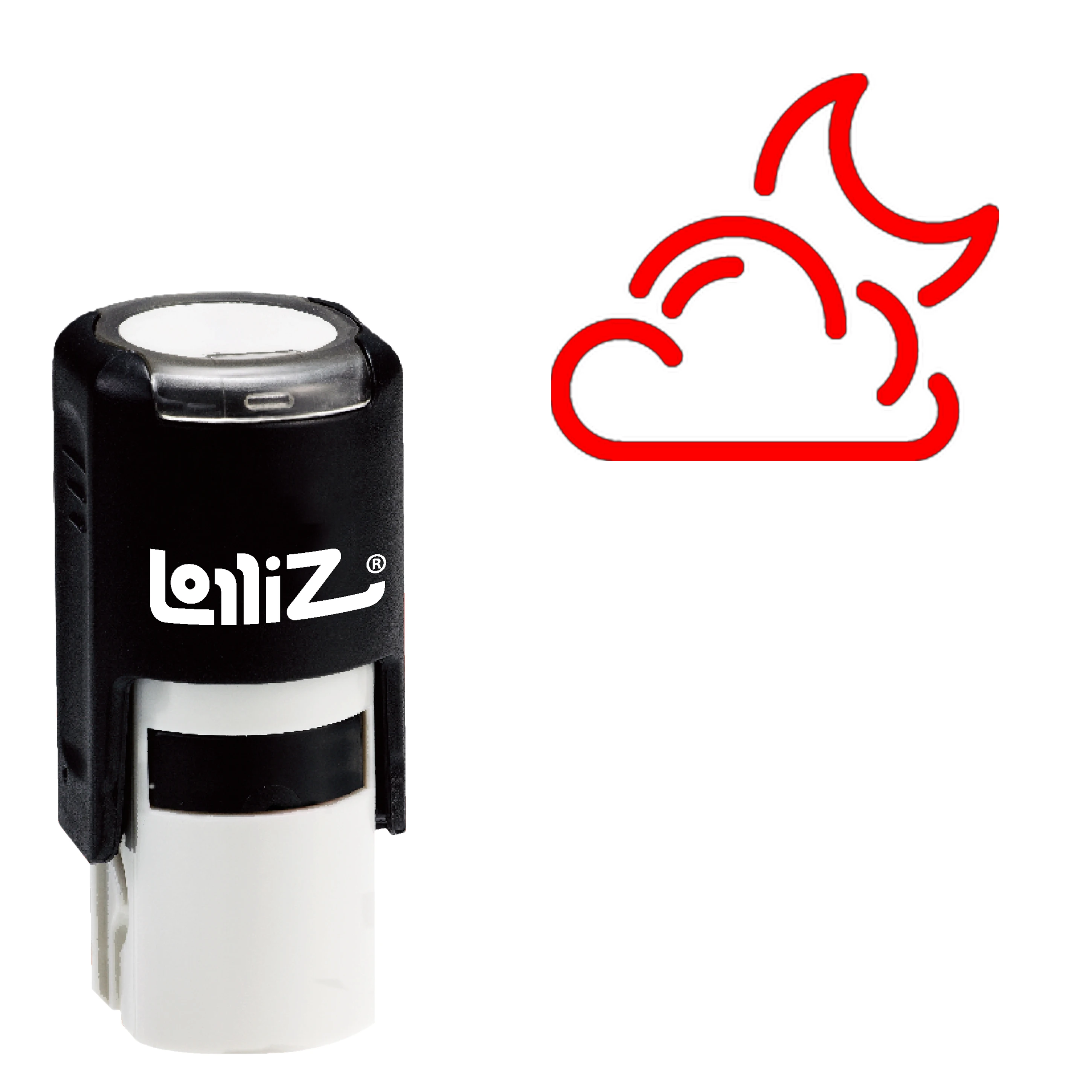 

LolliZ Cloudy Night Self-Inking Rubber Stamp - Modern Symbol Series