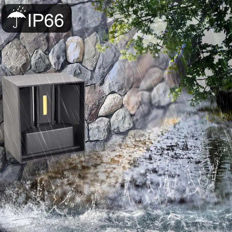 Настенная лампа в форме алмаза 12 Вт наружная водонепроницаемая сверху и снизу