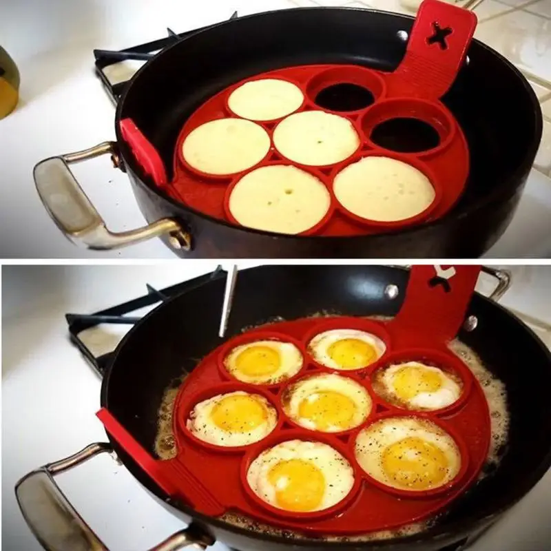 Антипригарная блинница с 7 отверстиями устройство для приготовления яиц форма