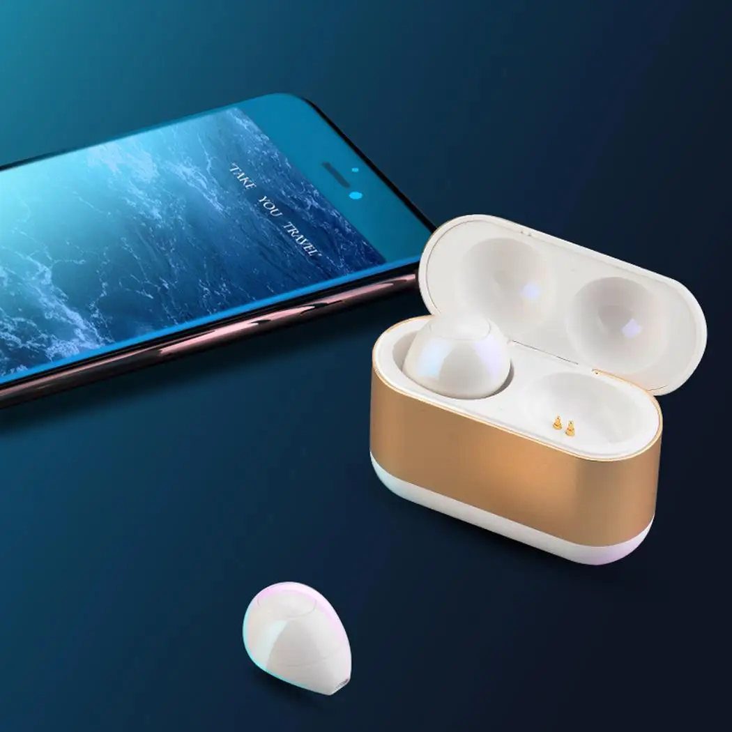 Беспроводные Bluetooth стерео бинауральные наушники вкладыши 108 дБ 32 с 10 м зарядным
