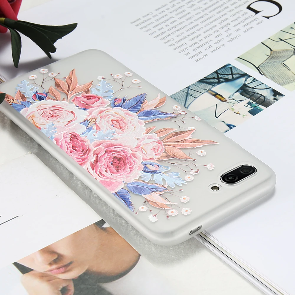 KISSCASE 3D Embossed Flower Case For iPhone 7 8 Cover Full Fitted Soft TPU 6 Plus XS XR Capinhas Capa #4 |