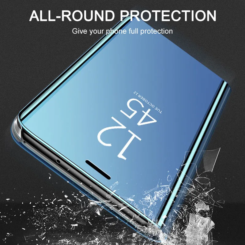 Чехол для Xiaomi Redmi Note 7 Pro прозрачный кожаный чехол Go откидной зеркальный 7|Бамперы| |