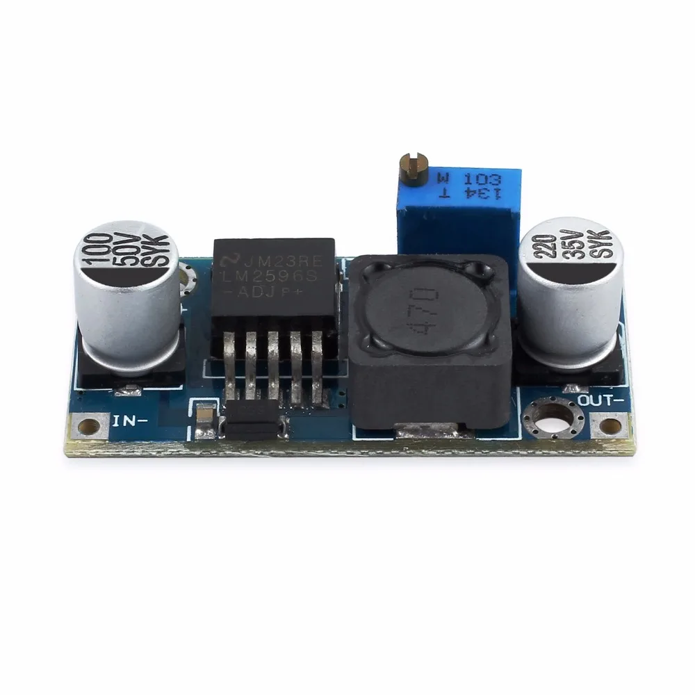 eSYNiC 10 PCS 3V-40V LM2596 DC-DC Switching Adjustable Step Down Converter Module Voltage Regulator | Электроника