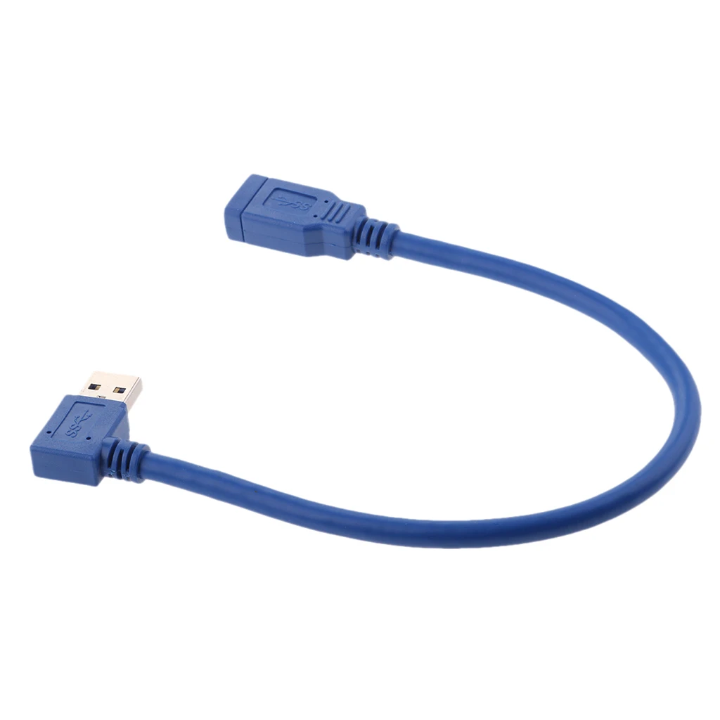 Короткий Суперскоростной Удлинительный Кабель USB 3 0 штекер-гнездо прямоугольный