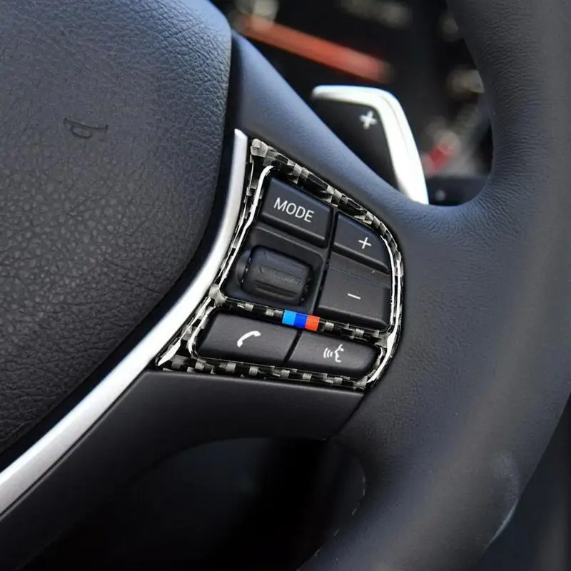 1 пара молдинги на руль автомобиля из углеродного волокна для BMW F20 F21 F30 F32 62*52