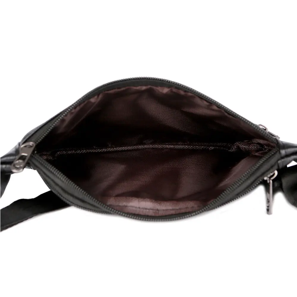 Женская поясная сумка черного и коричневого цветов|Поясные сумки| |