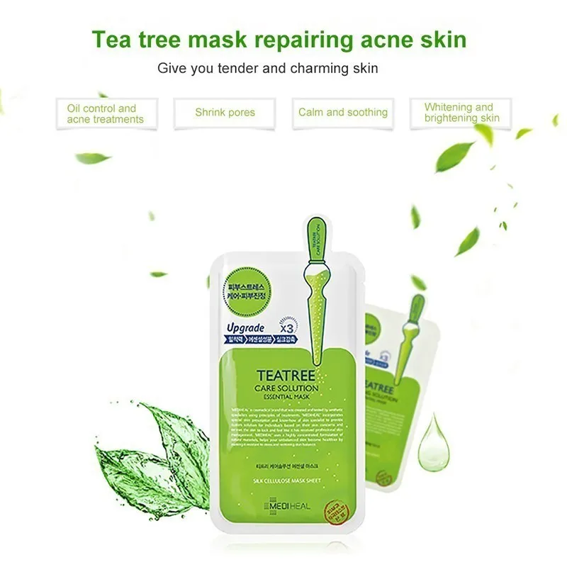 1 шт. маска для лица Mediheal Tea Tree увлажняющие листы Корейская косметическая средство