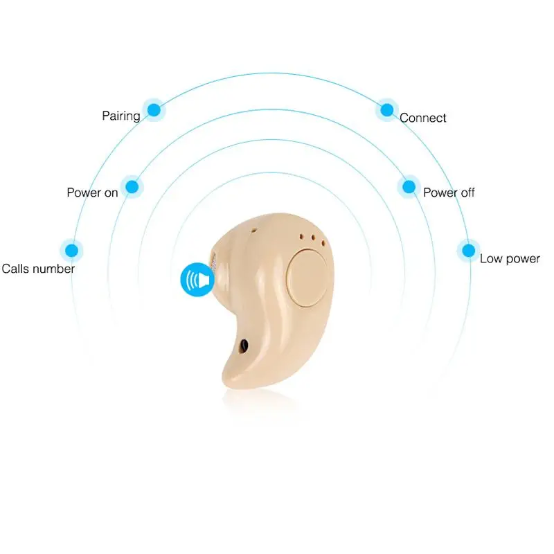 Горячие S530 Мини Bluetooth наушники с тремя отверстиями беспроводные микро 4 1 стерео
