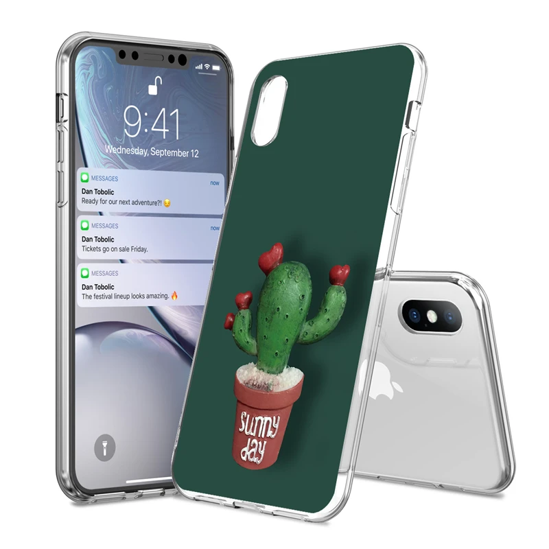 Lovebay Phone Case For iPhone 6 6s 7 8 Plus X XR XS Max 5 5s SE Fashion Cartoon Potted Plant Tomato Soft TPU Shell |