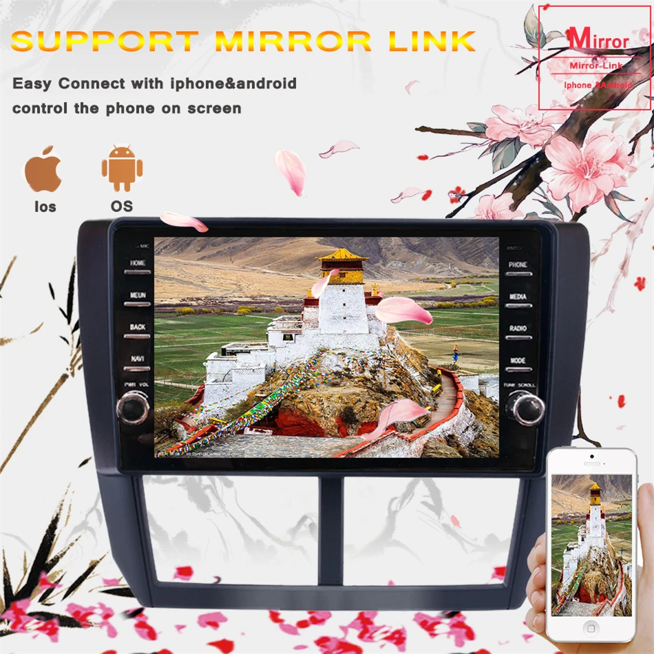 Автомагнитола 2DIN HD Android 10 0 для Subaru Forester 2008 2009 2010 2011 2012 головное устройство Wi-Fi