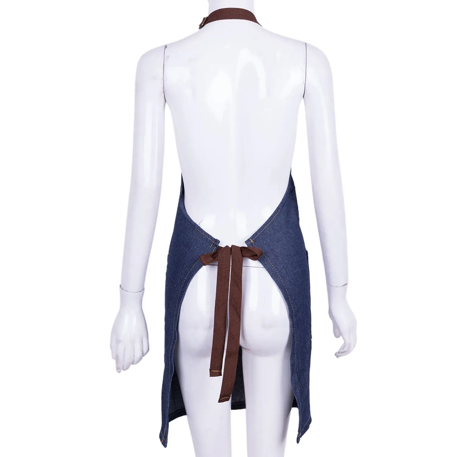 Aprons Cowboy Simple Antifouling Uniform Unisex Denim for Women Men's Kitchen Chef Cooking |
