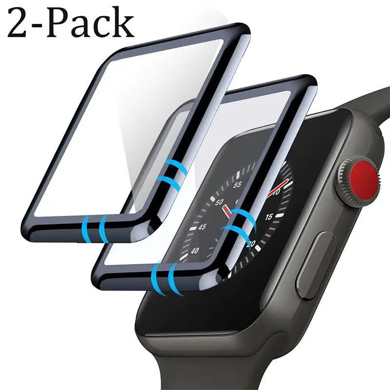 BEESCLOVER 1/2/4 шт. для наручных часов Apple Watch Series 4 40/44 мм 3D полное покрытие закаленное