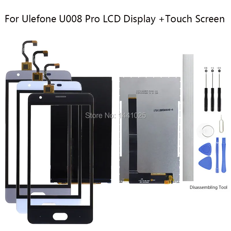 Замена экрана дисплея для Ulefone U008 Pro LCD сенсорный экран 5 0 дюймов черный белый