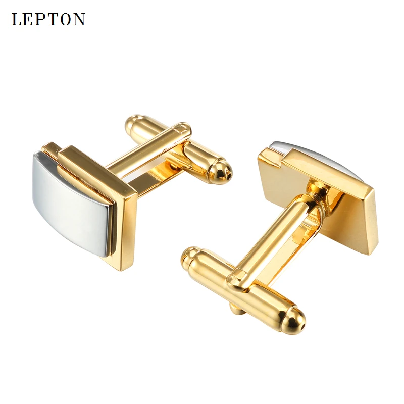 Роскошные золотые и белые Квадратные запонки Lepton с низким коэффициентом чистоты