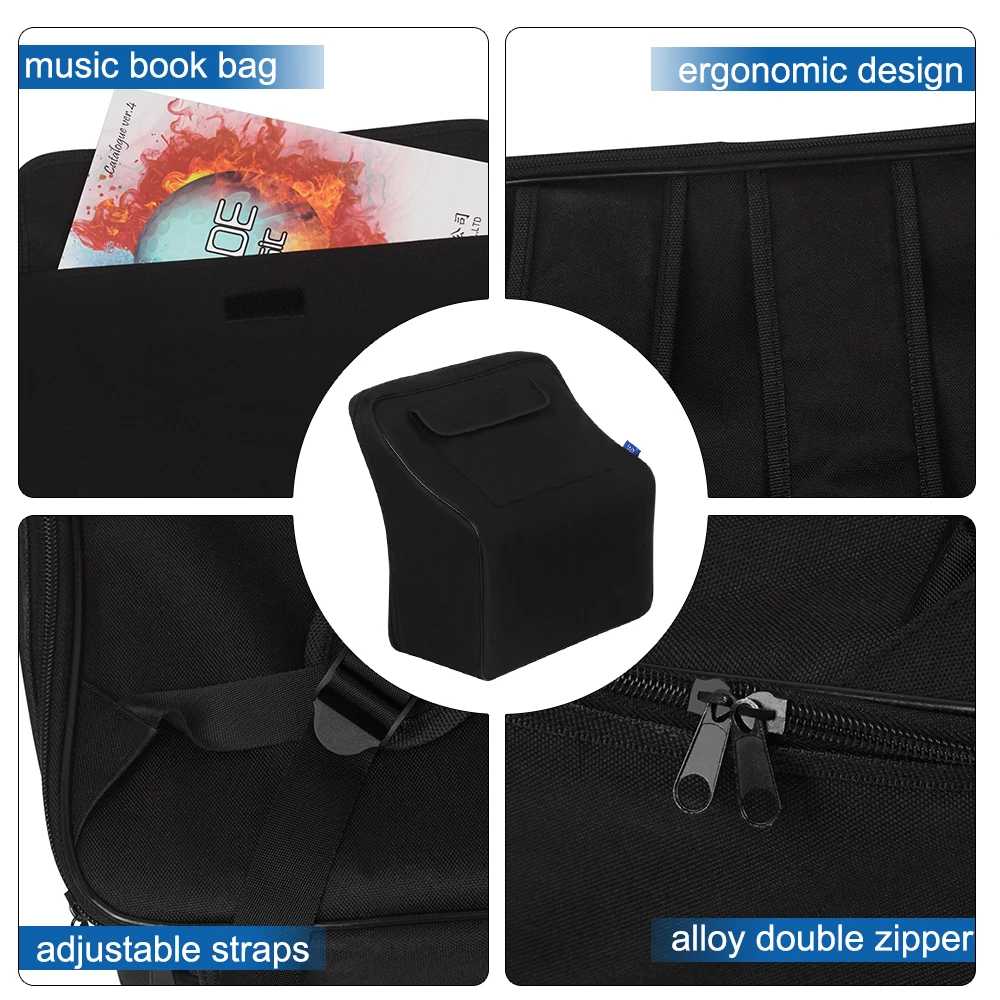 

Аккордеон Gig Bag чехол для пианино аккордеон аксессуары для клавиатуры инструмент Gig сумки для 48/80/96/120 Бас фортепиано Аккордеоны черный