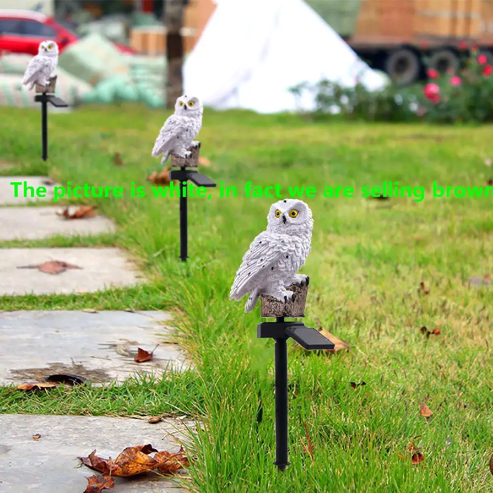 LumiParty Brown Owl Solar LED Lawn &amp Garden Light for Outdoor Yard Lighting Decoration Keep Birds Squirrels Away | Лампы и
