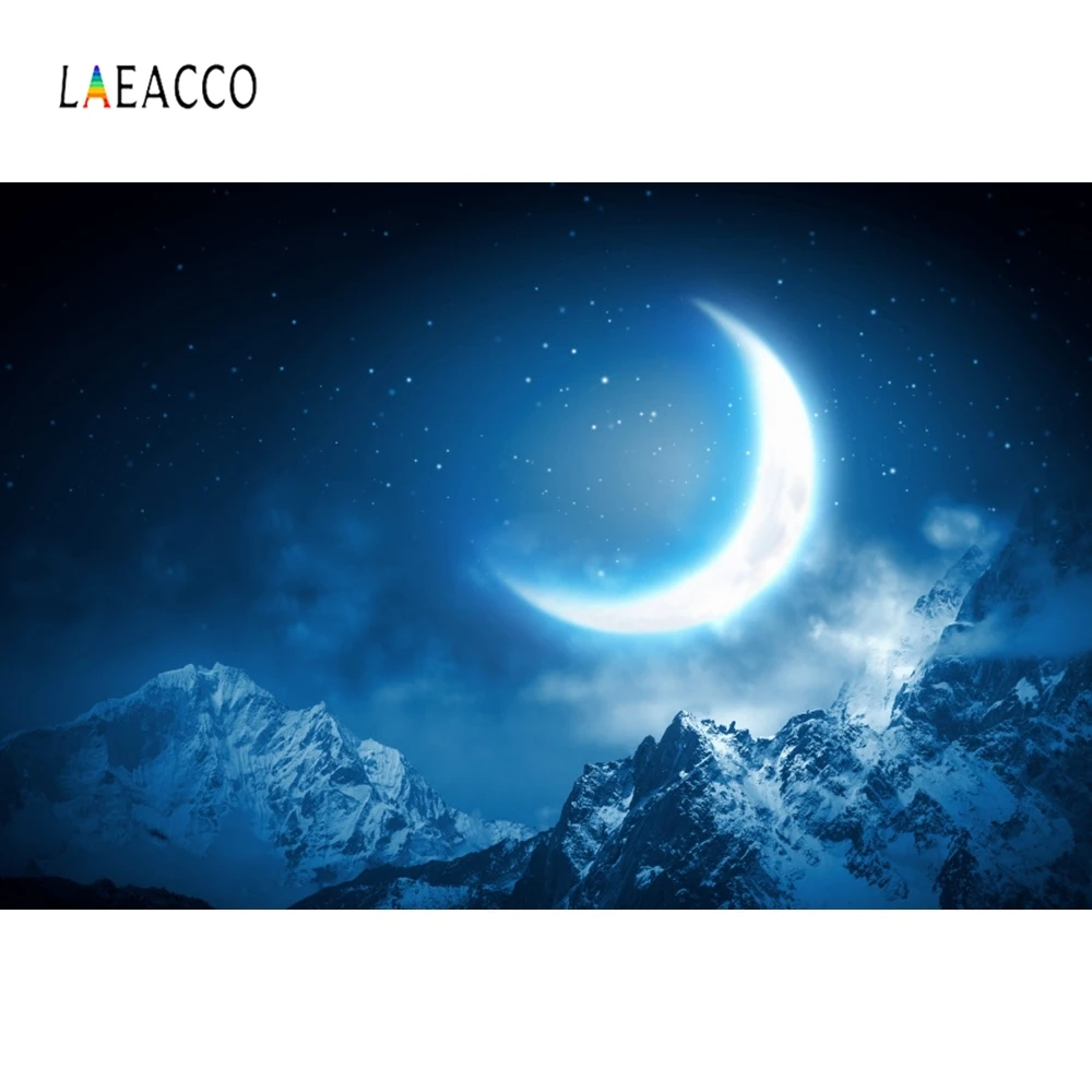 Laeacco фонарь полумесяц постящий мусульманский фон для фотосъемки настраиваемый